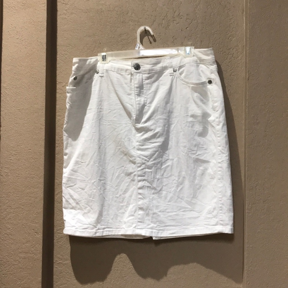 Nine West Vintage America White Denim Skirt